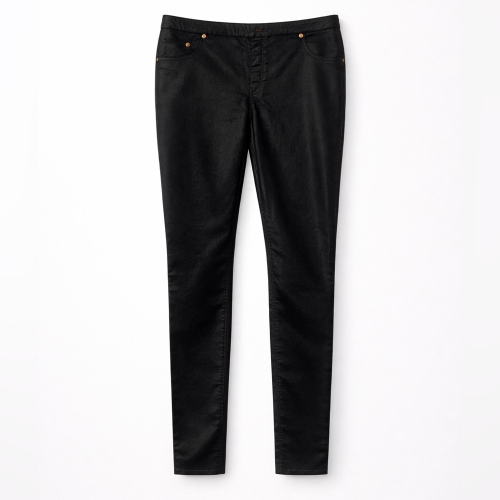 H&M Black Waxed/Coated Pull On Stretch
Pants-Size 10